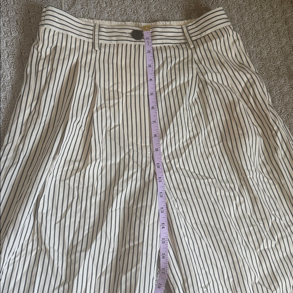 Greylin Stefani Pull Up Trouser Pants Striped Wide Leg High Rise Size M - Picture 4 of 11